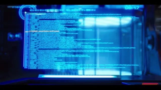 A single frame from the aforementioned episode depicting the aforementioned code.