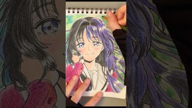 【薫る花は凛と咲く】和栗薫子 色鉛筆で描いてみた【The Fragrant Flower Blooms with Dignity】#薫る花は凛と咲く #イラスト #anime