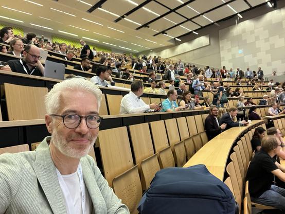 Selfie taken right before the CORDI conference is about to start with hundreds of participants already at their seats…