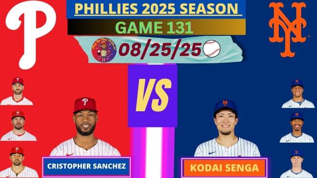 フィラデルフィアフィリーズ @ニューヨークメッツライブプレイバイプレイ（08-25-25）#phillies #mets