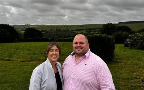 Dean Ronan with Welsh Lib Dem leader Jane Dodds