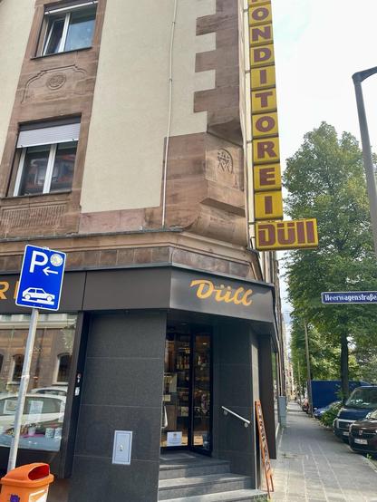 Eingang zur Konditorei/Bäckerei Düll