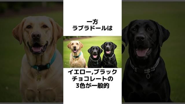 ゴールデンレトリーバーとラブラドールレトリーバーの違い3選　#犬 #ペット #雑学 #あるある