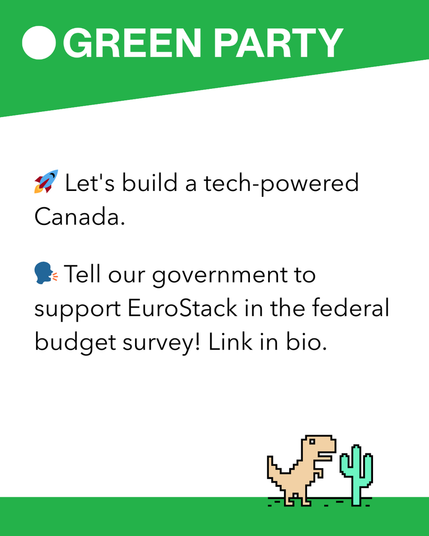 Let's build a tech-powered Canada. Tell our government to support EuroStack in the federal budget survey!