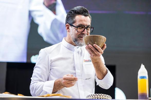 El chef Quique Dacosta en su intervención en Madrid Fusión 2025, (Getty Images)