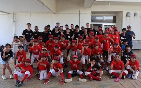 HMLA-169 Marines play baseball with local youth baseball team in Okinawa