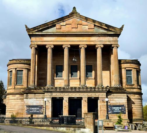 A Classical temple style late Victorian church.