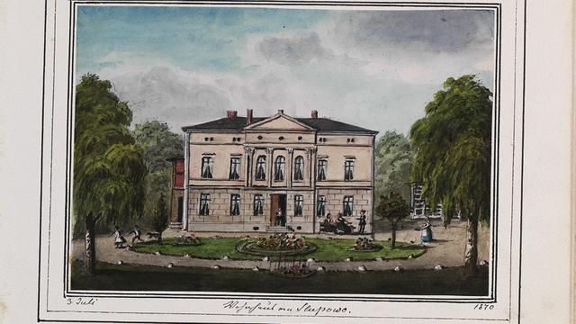 „Wohnhaus von Slupowo“, Aquarell 1870.