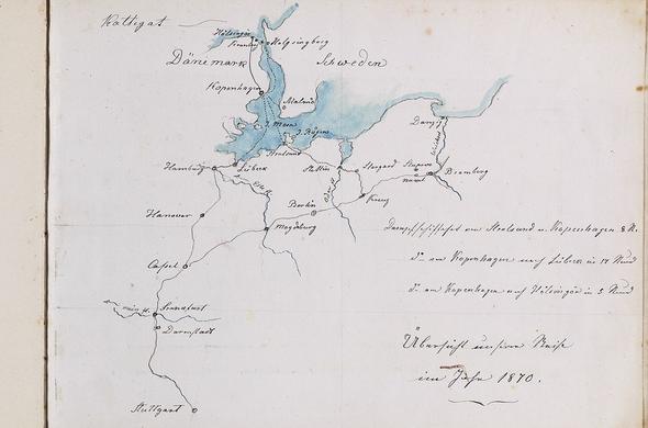 „Übersicht unserer Reise im Jahre 1870“.
