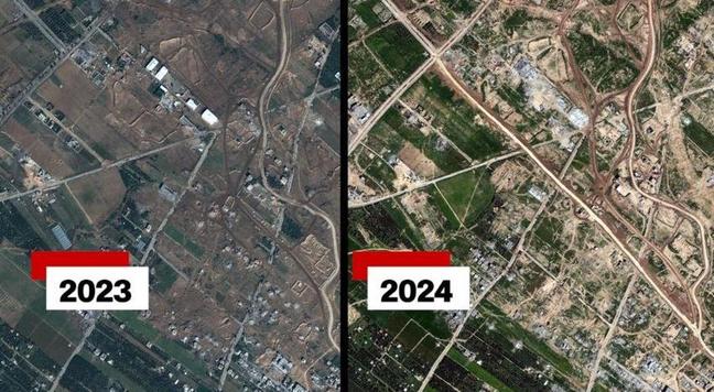 Gaza prima e dopo. 2023 e 2024