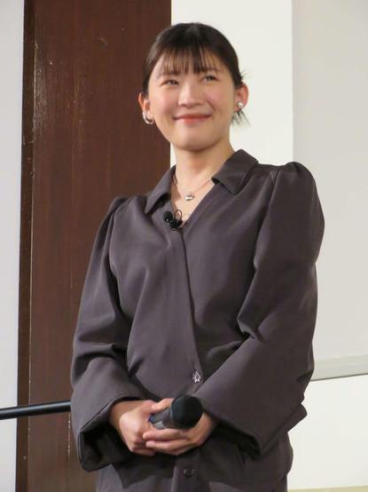 映画「風のマジム」日本女子大夏期特別教室に出席した伊藤沙莉（撮影・村上幸将）