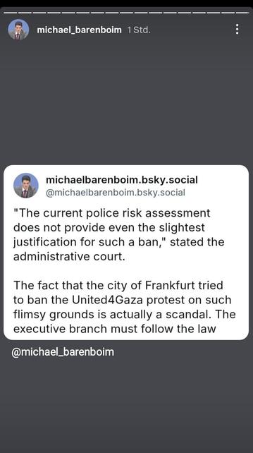 Michael Barenboim on Instagram Screenshot