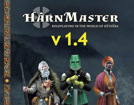 Covert art from HârnMaster Kèthíra, with a “v1.4” marked below the title.