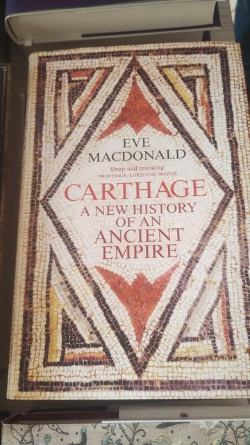 Mosaic like cover design on Carthage: a New History by Eve MacDonald