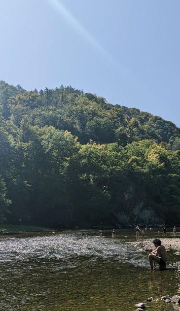 Beach in Membre, Semois river