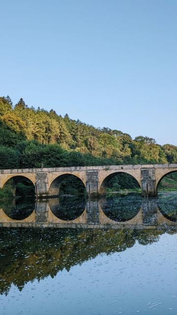 Bridge in Chiny and its réflection on the Semois River