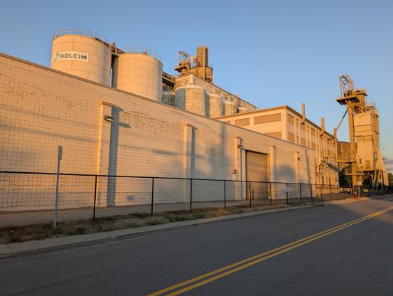 exterior cement terminal—sunset