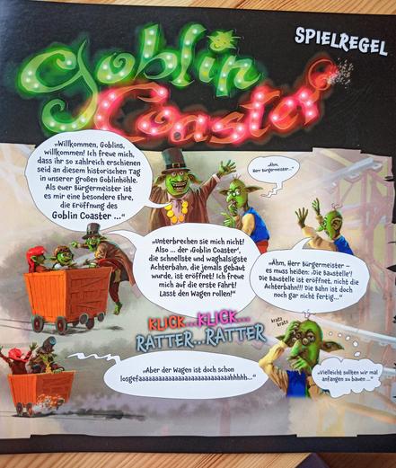 Comic auf der Vorderseite des Regelhefts.