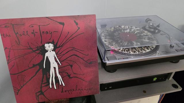 The Fall of Troys Doppelganger on black splatter vinyl