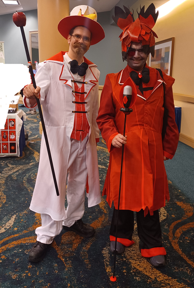 Lucifer and Alastor cosplayers