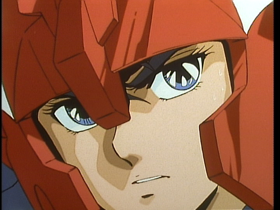 Closeup on Ryo's face. He's in his full armor and can see the edges of his helmet