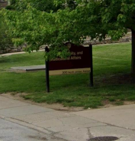 Before: building sign says Diversity, Equity and Multicultural Affairs.