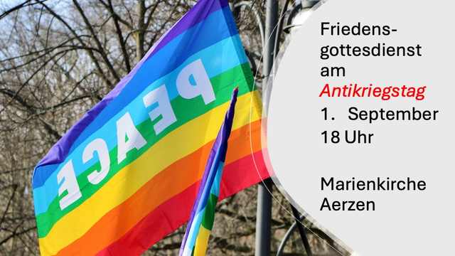 Plakat Friedensgottesdienst in Aerzen