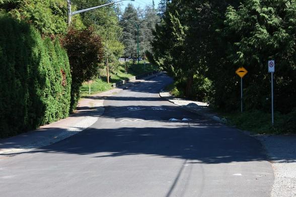 Windridge drive has sharrows and speed bumps.