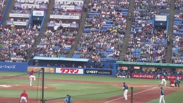 ヤクルト 濱田太貴 デッドボール ヤクルト vs 広島 2025年8月31日(日) 神宮球場