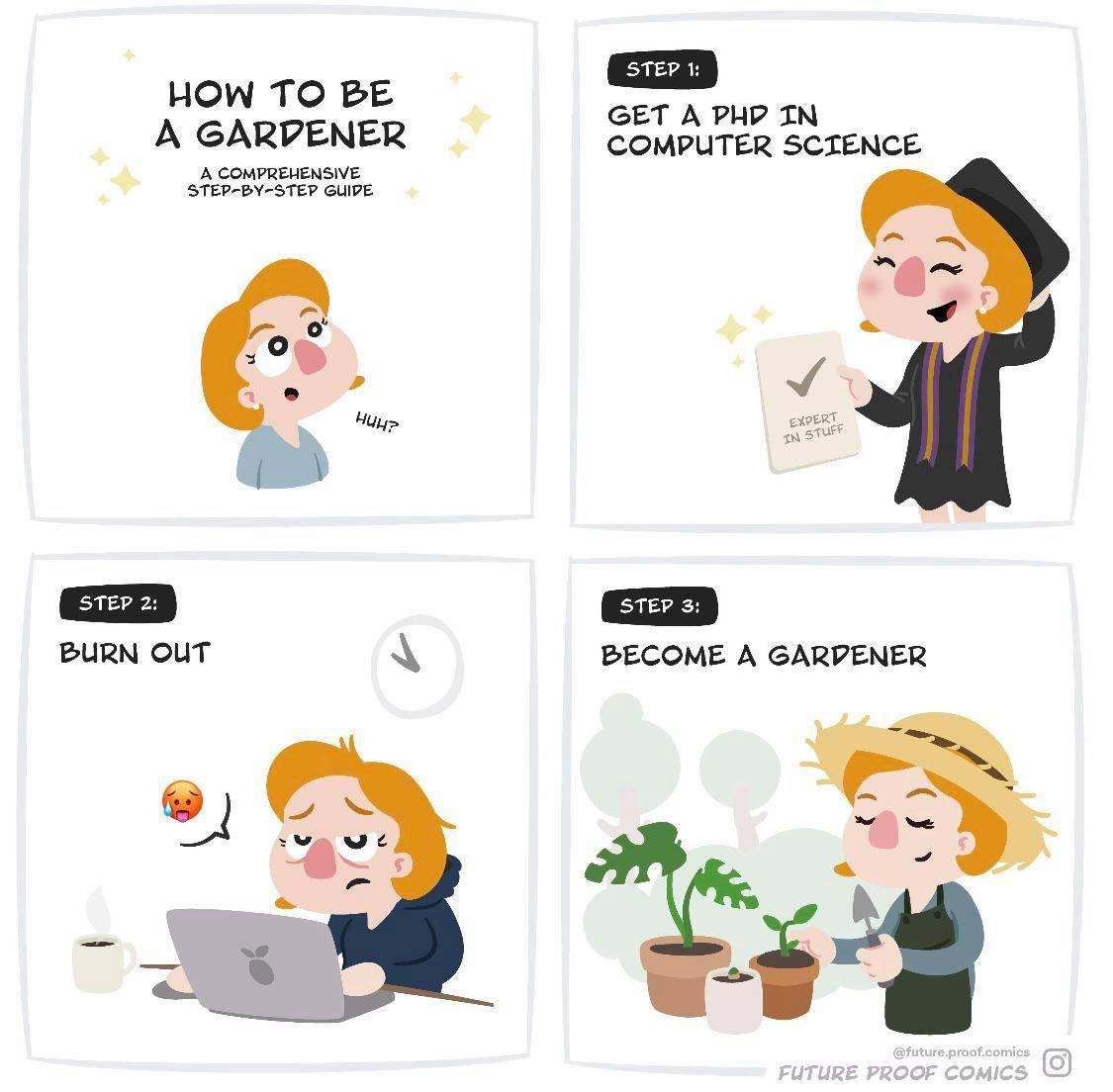 Comic in 4 panels, Same text