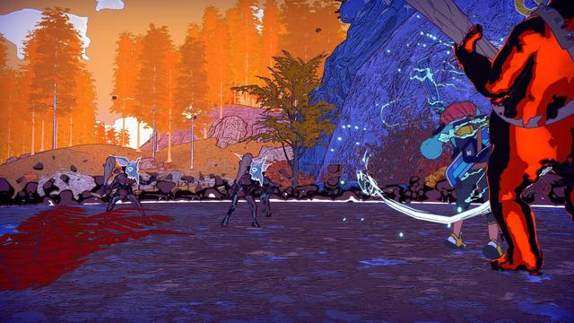 A screenshot of Dungeons of Hinterberg, depicting the protagonist fighting enemy mobs.