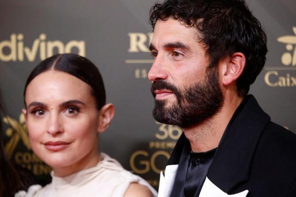 Verónica Echegui y Álex García en los Goya de 2022. (Europa Press via Getty Images)