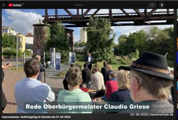 Rede Oberbürgermeister Claudio Griese am Weserufer