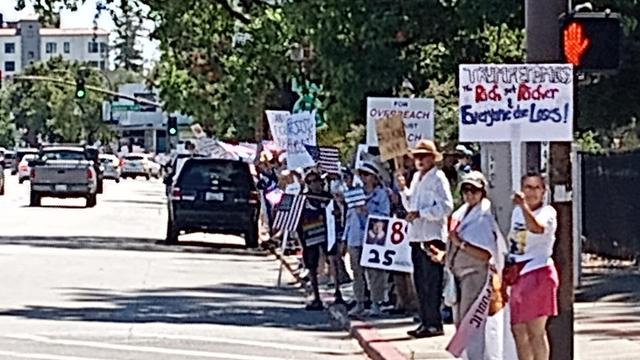 Protests up and down El Camino.