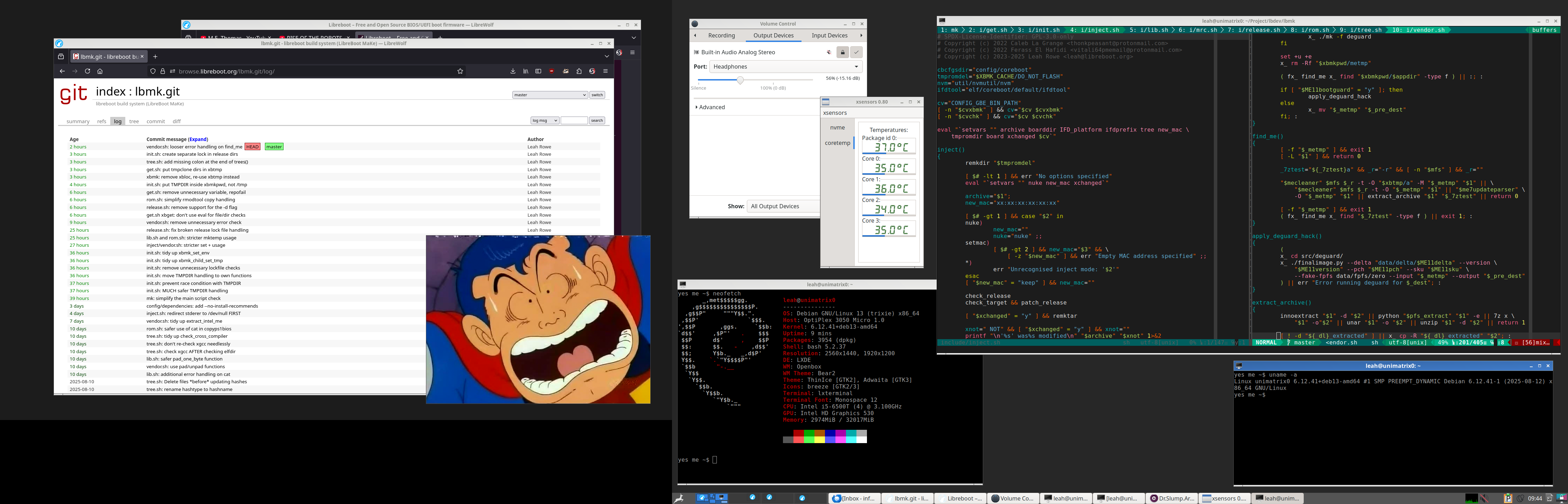 my boringly conservative LXDE desktop on the newly released Debian 13.