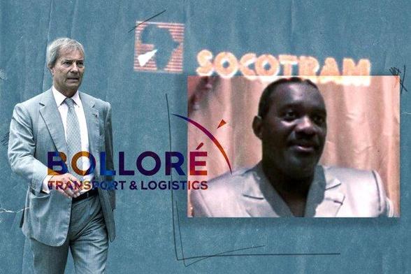 Vincent Bolloré et Wilfrid Nguesso. © Photo illustration Sébastien Calvet / Mediapart