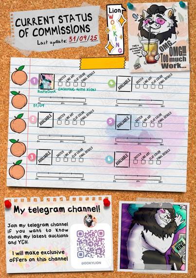 I have sold the first slot of the commission, 2 remain still available. it was bought on 31º august