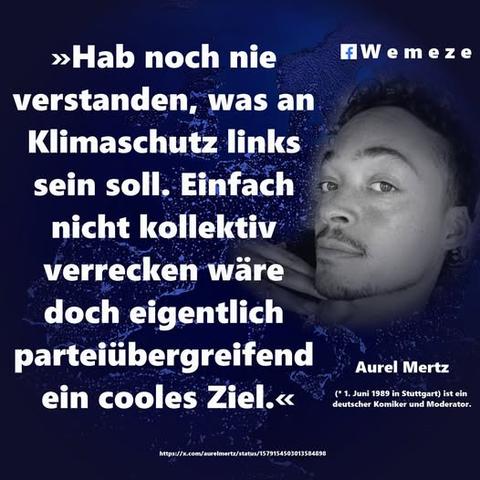 »Hab noch nie verstanden, was an Klimaschutz links sein soll. Einfach nicht kollektiv verrecken wäre doch eigentlich parteiübergreifend ein cooles Ziel.«

Aurel Mertz
@aurelmertz auf X
