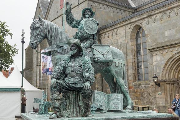 living statue don quichotte en sanchoz panza