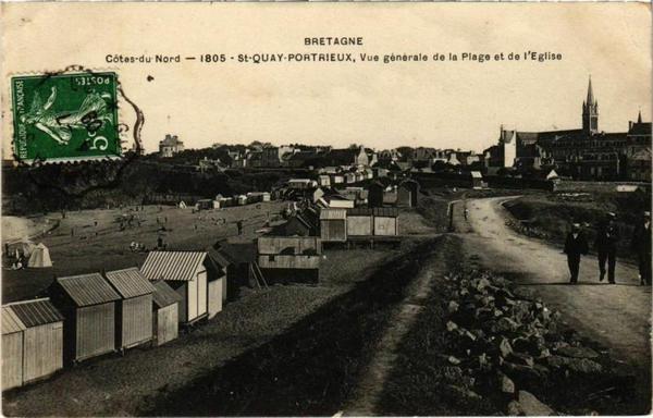 Cotes du Nord - Saint-Quay-Portrieux - Vue generale de la Plage et de à #SaintQuayPortrieux (#CôtesDArmor)  #CartePostaleAncienne 👉 https://cartorum.fr/carte-postale/224590/saint-quay-portrieux-cotes-du-nord-saint-quay-portrieux-vue-generale-de-la-plage-et-de