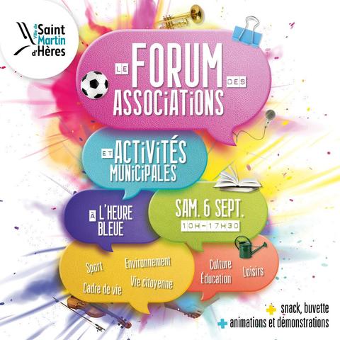 Affiche du forum des associations 2025 de Saint-Martin-d'hères