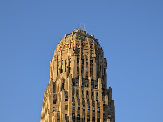 exterior urban tower—sunset