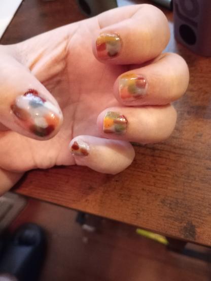 Nail Art on left hand