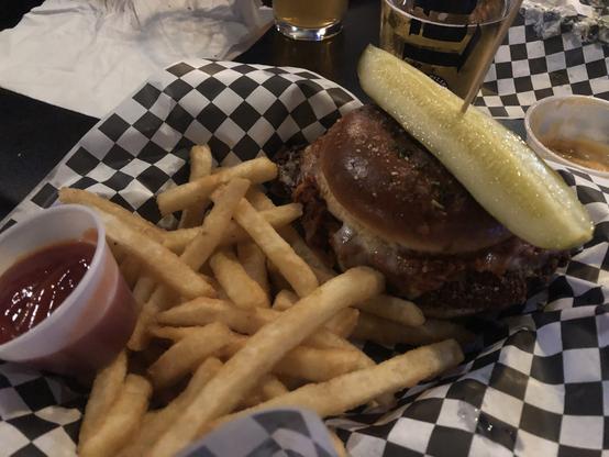 A tasty sandwich and drink I ordered