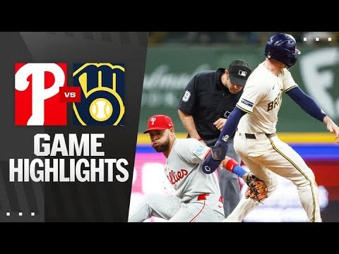 Phillies vs. Brewersゲームのハイライト(9/3/25)| MLBのハイライト