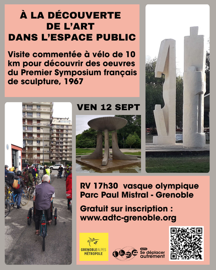 Affiche pour la balade à vélo pour découvrir l’art dans l’espace urbain