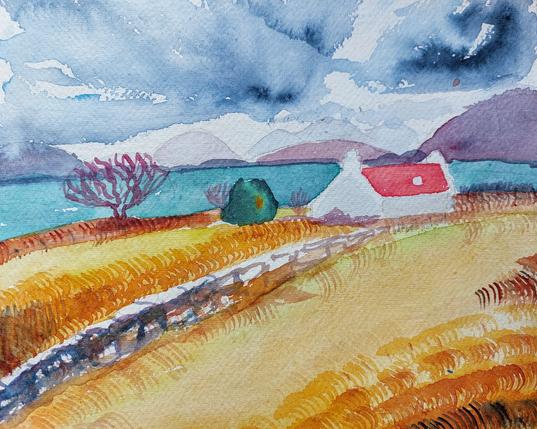 House by Scottish loch