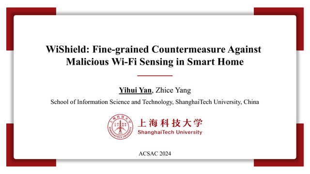Yan & Yang's "WiShield: Fine-grained Countermeasure Against Malicious Wi-Fi Sensing in Smart Home"