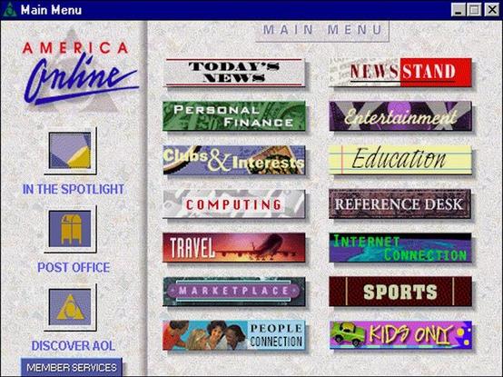 [ImageSource: AOL]

A screenshot of America Online's version 2.5 client in 1995.

⁉️The Sound of the early Internet.⁉️

For those who came online before broadband, dial-up meant a specific ritual: clicking the dial button, hearing your modem dial a local access number, then listening to the distinctive handshake sequence — a cacophony of static, beeps, and hissing that indicated your computer was negotiating a connection with AOL's servers. Once connected, users paid by the hour or through monthly plans that offered limited hours of access.

The technology worked by converting digital data into audio signals that traveled over standard telephone lines, originally designed in the 19th century for voice calls. This meant users couldn't receive phone calls while online, leading to countless family disputes over Internet time. The fastest consumer modems topped out at 56 kilobits per second under ideal conditions.

👾AOL didn't invent dial-up Internet access, but the company perfected the art of making it accessible to non-technical users. Where competitors required users to understand concepts like PPP settings and TCP/IP configurations, AOL provided a single software package that handled everything. Users just needed to insert one of the billions of CD-ROMs [I got dozens of them, in the late 90’s] the company mailed out, install the software, and click "Connect."👾

<https://www.fastcompany.com/3053173/what-it-was-like-to-build-a-website-in-1995>