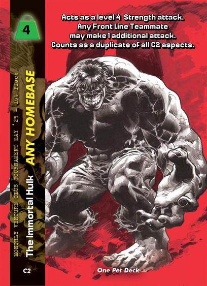 A monstrous and intimidating rendition of the Hulk glares at the viewer. His massive hands ready to cause violence, his veins throb and pulsate in his massive limbs.